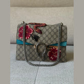 Gucci Embroidered GG Supreme Dionysus Shoulder Bag