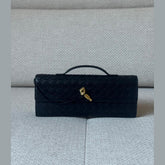 Bottega Veneta Black Andiamo Clutch