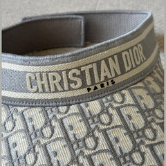 Christian Dior D-Smash Visor in Grey Oblique Canvas