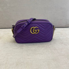 Gucci Purple GG Marmont Camera Bag
