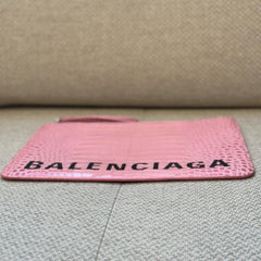 Balenciaga Pink Ville Logo Pouch