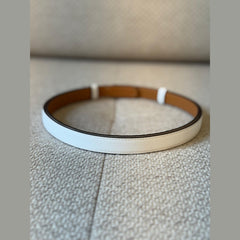 Hermès Adjustable White Leather Kelly Belt with GHW