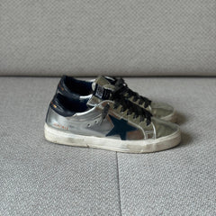 Golden Goose Silver May Low Top Sneakers - Size 40