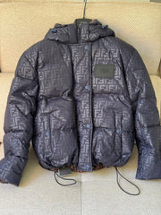 Fendi Reversible FF Logo Puffer Jacket – Blue & Brown