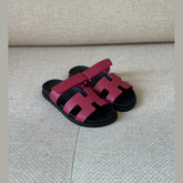 Hermès Chypre Sandals Rose Magenta Epsom Leather - Size 38.5