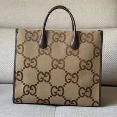 Gucci Jumbo GG Canvas Tote with Web Strap