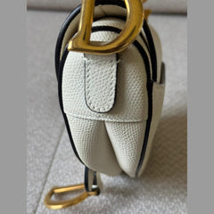 Christian Dior Mini Saddle in Grained Calfskin Shoulder Bag