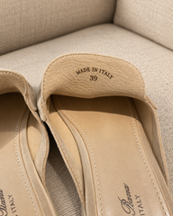 Loro Piana Beige Charms Walk Babouche Mules - Size 39