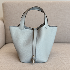 Hermès Picotin Lock 18 in Gris Pantin with Palladium Hardware