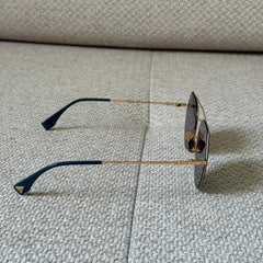 Fendi Blue Eyeline Pilot Sunglasses