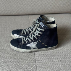 Golden Goose Denim Francy High Top Sneakers - Size 40