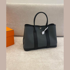 Hermès Garden Party 30 Vert Mangrove/Noir