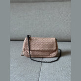 Bottega Veneta Peach Intrecciato Leather Mini Crossbody Bag