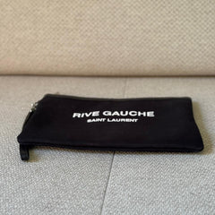 Saint Laurent Black Fabric Rive Gauche Clutch