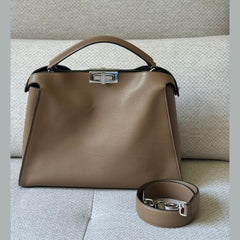 Fendi Peekaboo Iconic Essentially Top Handle Bag with Strap