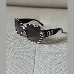 Valentino Black Oversized Sunglasses