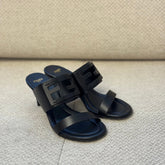 Fendi Black Baguette Mules - Size 37.5