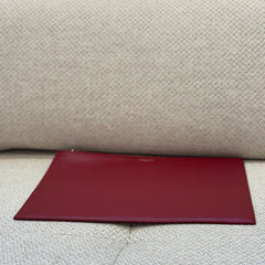 Saint Laurent Burgundy Leather Clutch