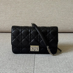 Christian Dior Black Miss Promenade Wallet on Chain
