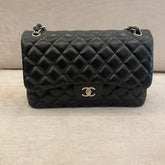 Chanel Lambskin Quilted Leather Double Flap Jumbo Shoulder Bag