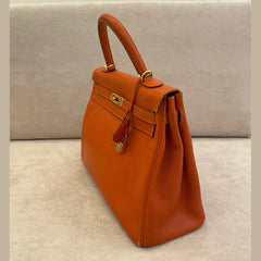 Hermès Kelly 35 Chèvre Mysor Leather GHW