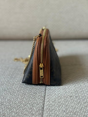 Céline Triomphe Canvas Clutch on Chain