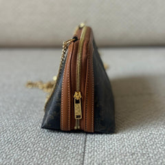 Céline Triomphe Canvas Clutch on Chain