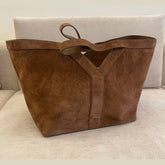 Saint Laurent Y Brown Suede Tote