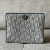 Christian Dior Grey Oblique Montaigne Pouch