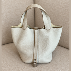 Hermès Gris Pale Picotin with PHW