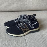 Fendi Black Rockocko Knit Sneakers - Size 39