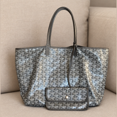 Goyard Grey Saint Louis PM Shoulder Bag