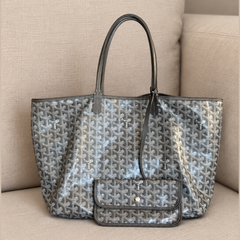Goyard Grey Saint Louis PM Shoulder Bag