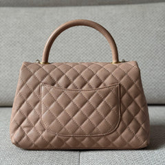 Chanel Coco Handle Nude Caviar Leather Top Handle with Strap