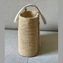 Loewe Square Raffia Shoulder Bag