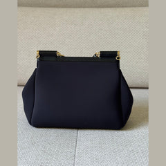 Dolce & Gabbana Black Neoprene Miss Sicily with Strap