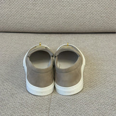 Hermès Game Slip-On Sneakers in Beige Suede - Size 38.5