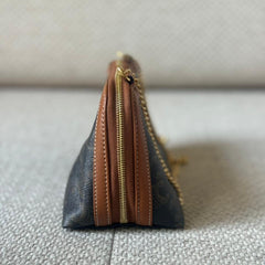 Céline Triomphe Canvas Clutch on Chain