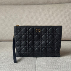 Christian Dior Black Daily Caro Pouch