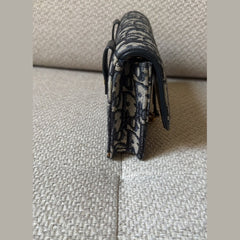 Christian Dior Blue Dior Oblique Jacquard Saddle Belt Pouch