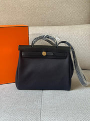 Hermès Black Herbag Zip 31 with GHW Top Handle Bag