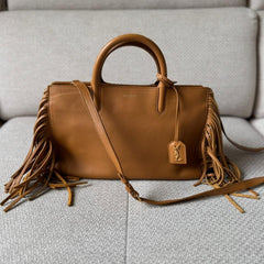 Saint Laurent Rive Gauche Fringe Leather Satchel