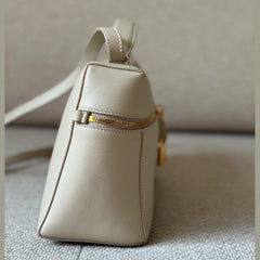 Loro Piana Extra Bag L27 in Light Travertine Calfskin with Sun Gold Hardware