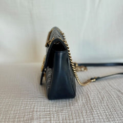 Gucci Small Black GG Marmont Shoulder Bag