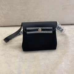 Hermès Black Mini Herbag PHW