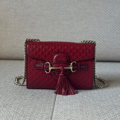 Gucci Red Microguccissima Mini Emily Crossbody