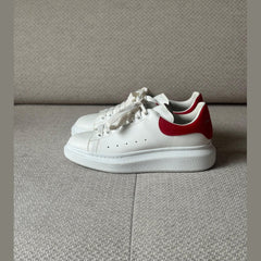Alexander McQueen White Leather Oversized Sneakers - Size 40
