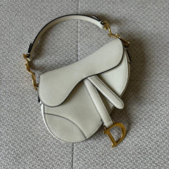 Christian Dior Mini Saddle in Grained Calfskin Shoulder Bag