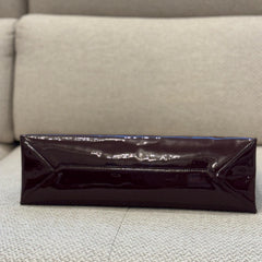 Balenciaga Burgundy Patent Leather Cable Tote