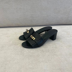 Hermès Black Gigi 50 Sandal - Size 37.5